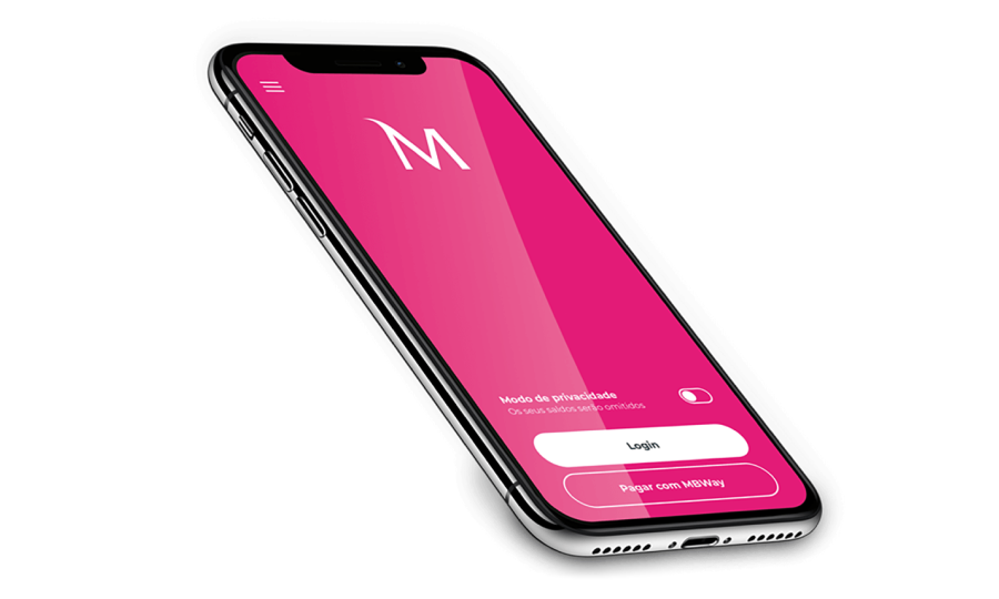 Celular com logo do Millennium bcp