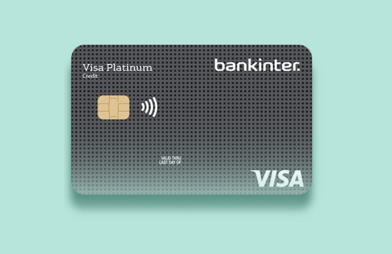 Cartão Bankinter Platinum fundo verde