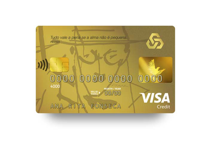 cartão caixa gold fundo branco