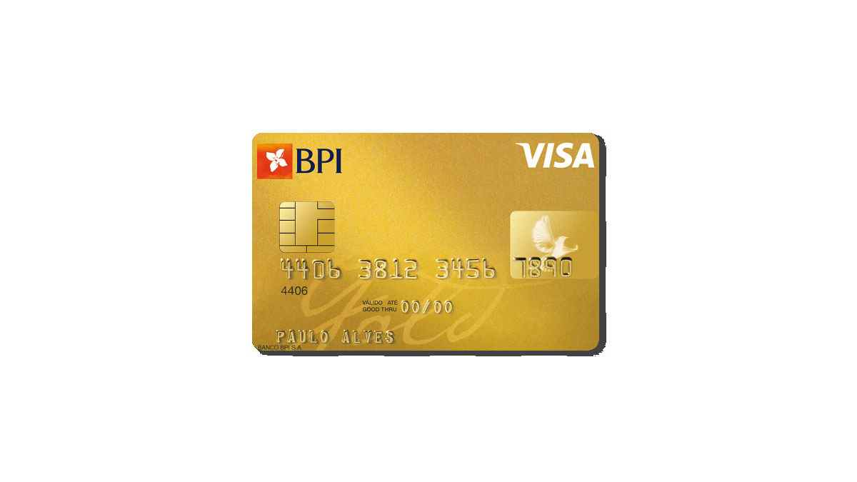 cartão de crédito BPI Gold fundo branco