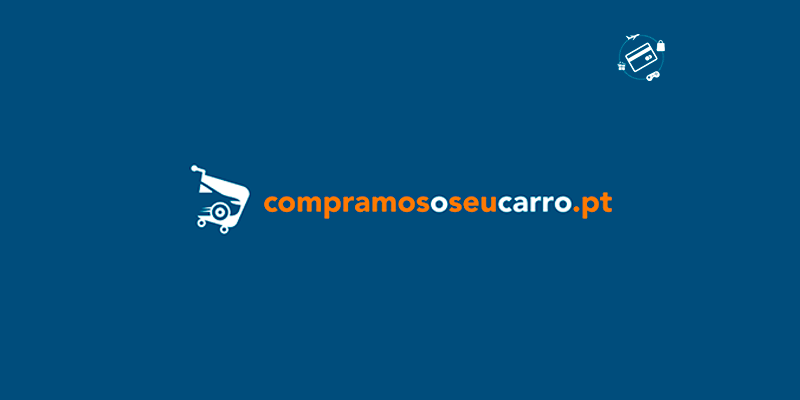Compramos o seu carro logotipo fundo azul
