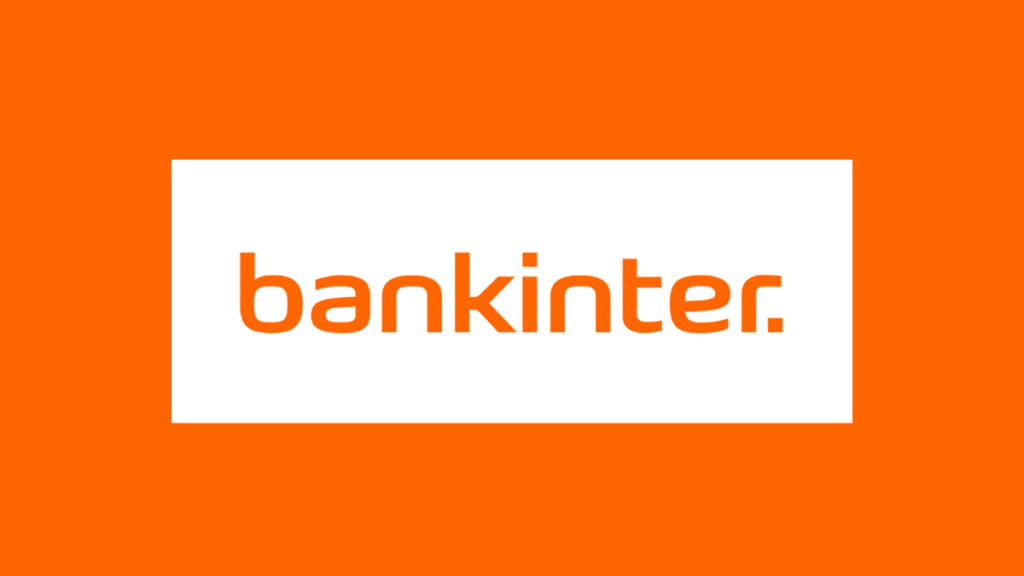 Bankinter logotipo fundo laranja
