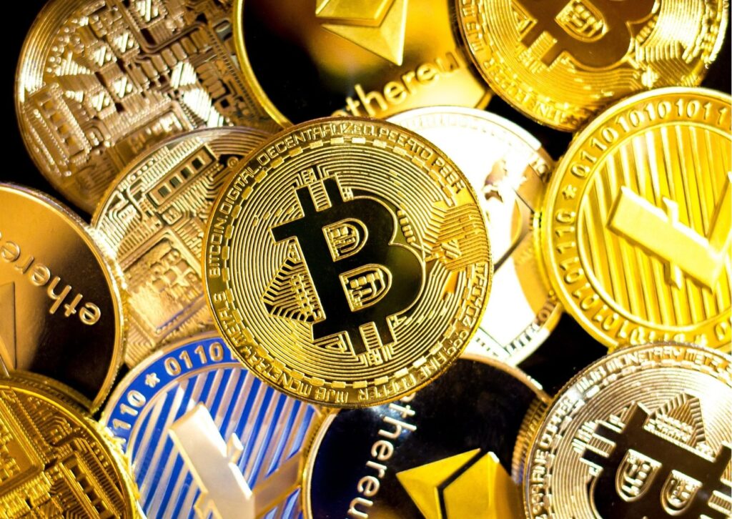 Fundo de várias moedas de cripto
