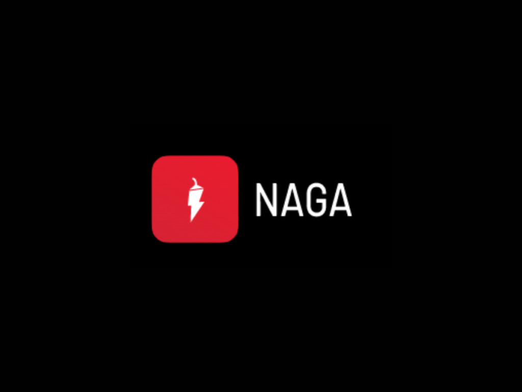 logo Naga em fundo preto
