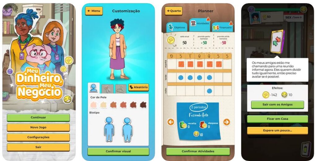 Interface do app