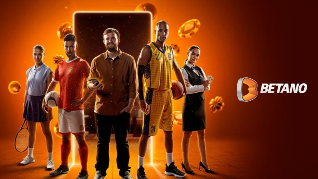 Atletas de diversos esportes em pé em frente a portal