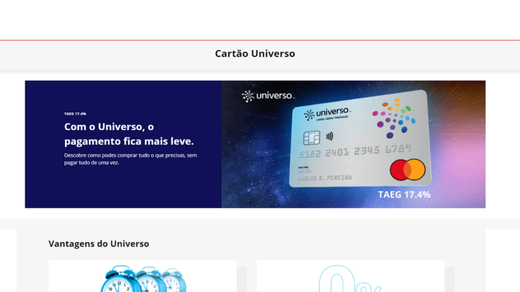 Cartão Universo